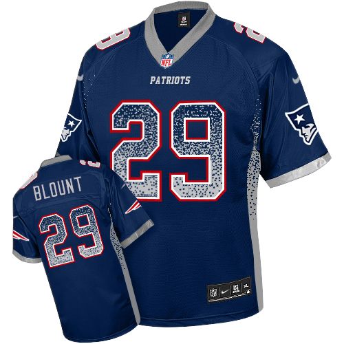 Men's Elite LeGarrette Blount Nike Jersey Navy Blue - #29 Drift Fashion NFL New England Patriots
